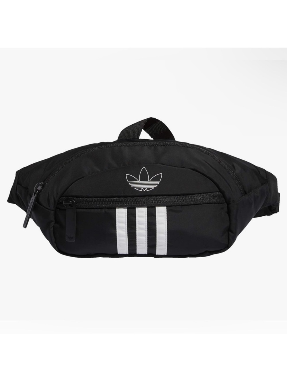 adidas Originals Black Waist Pack with White 3-Stripes